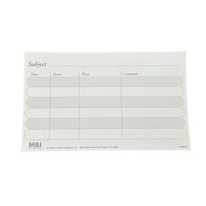 MBI Photo Album Organizer Cards (6) Archival Insert Date Event Place Car Pics